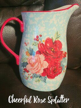 Cheerful Rose Splatter Pitcher The Pioneer Woman